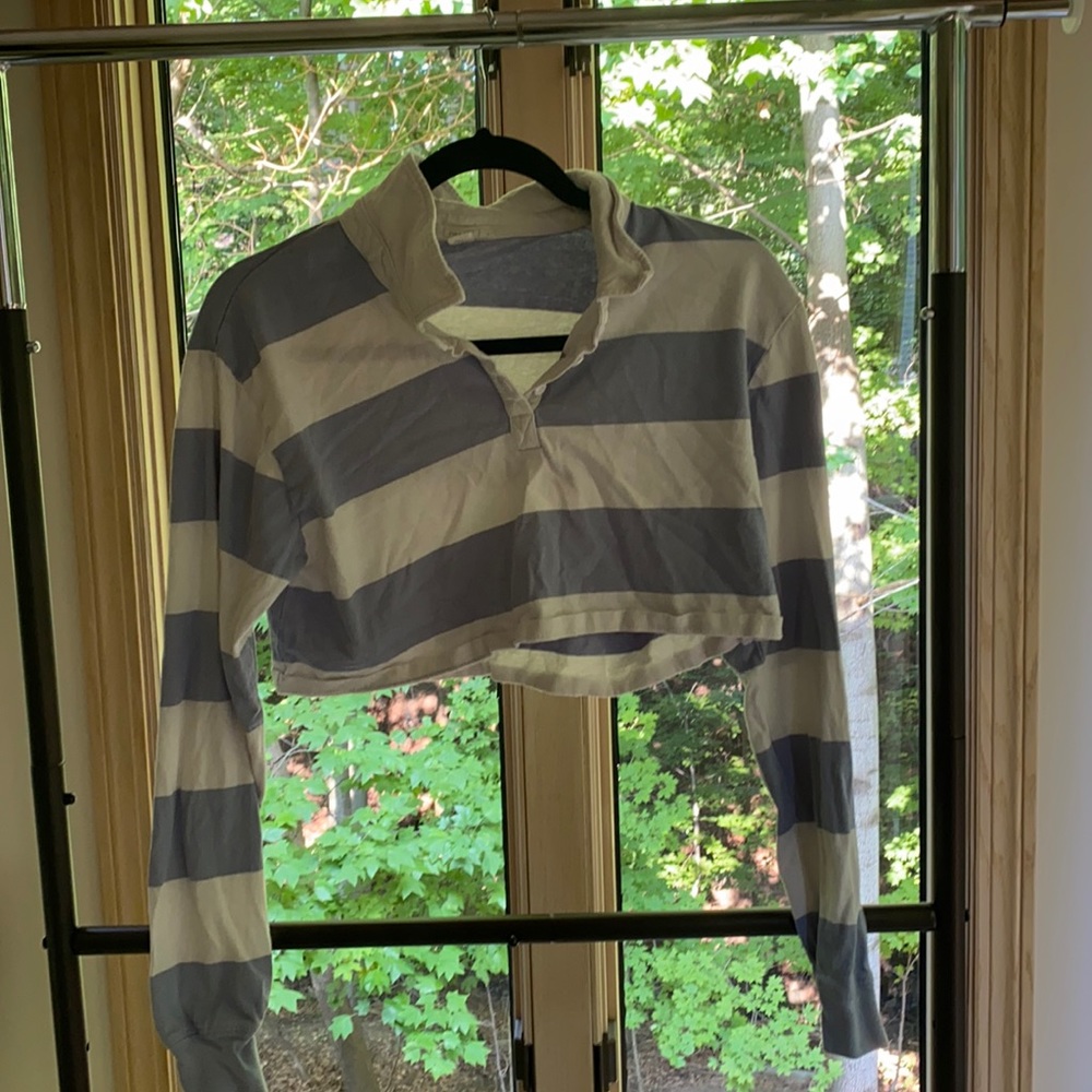 Tillys Cropped Striped Long Sleeve